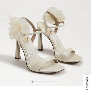 Sam Edelman Leana pearl ivory sandals Elegant Cream High Heel Sandals